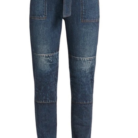 rag & bone XXS Miramar High Rise Blue Jeans soft sweatpants print - Picture 4 of 5